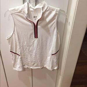 Tail Tech Sleeveless 1/4 Zip White Top - XL NWT